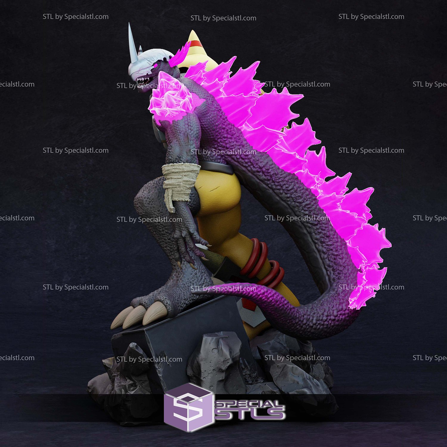 Wargreyzillamon Digimon 3D Printer Files STL Model — view 2