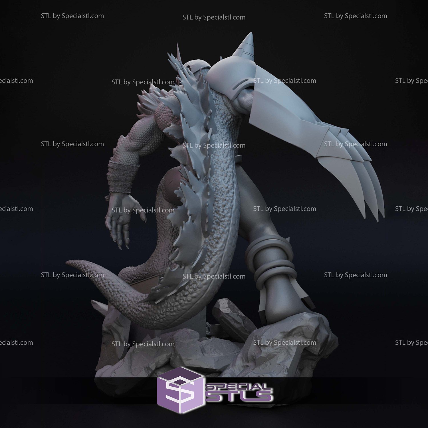 Wargreyzillamon Digimon 3D Printer Files STL Model — view 3