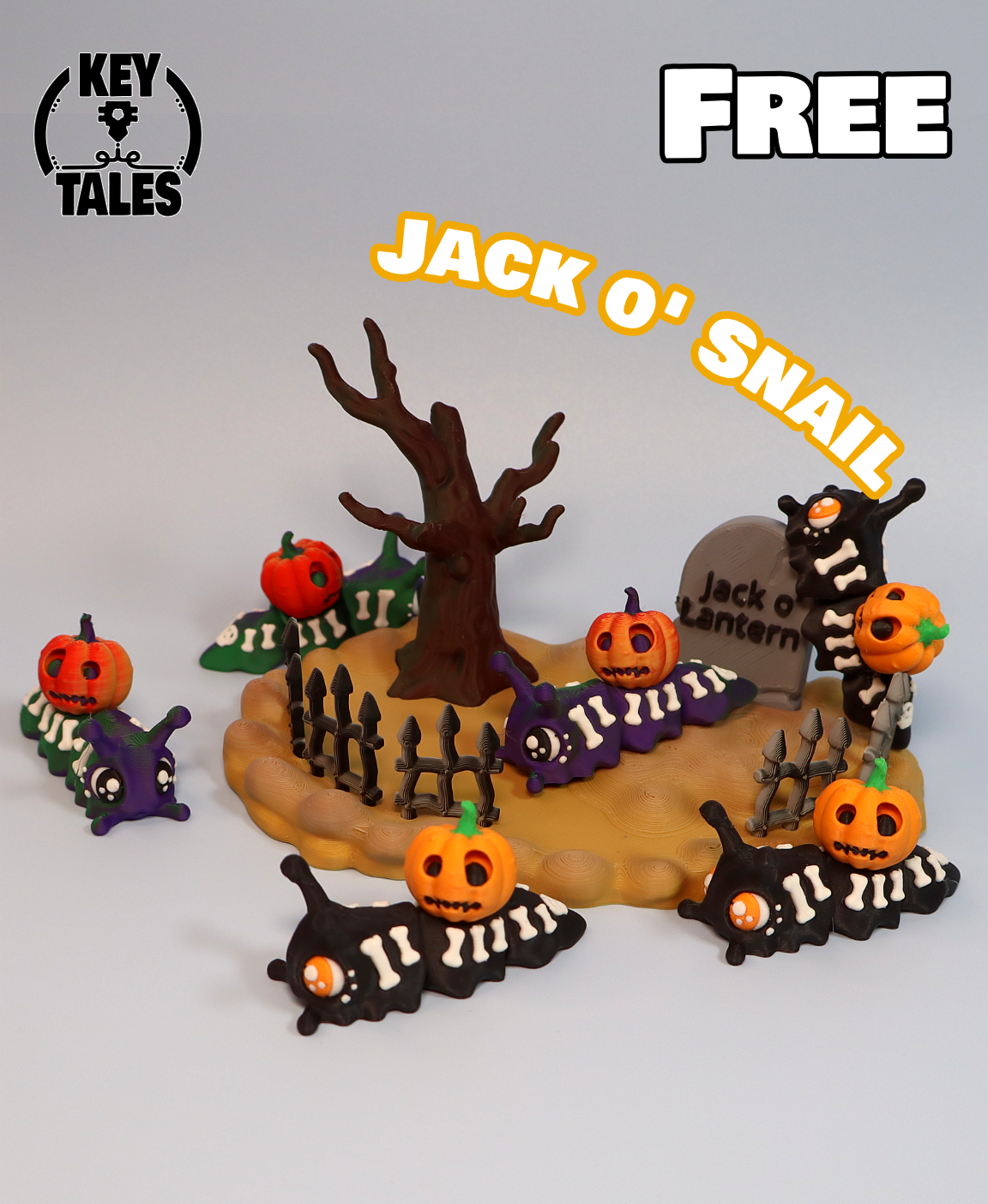 Jack o' Snail, articulated, free 3D STL Model — view 2