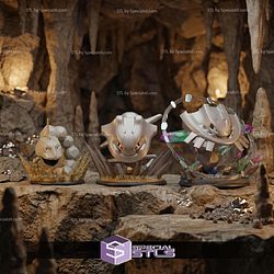 Basic Pokemon Collection Onix Steelix and Mega Steelix 3D STL Model