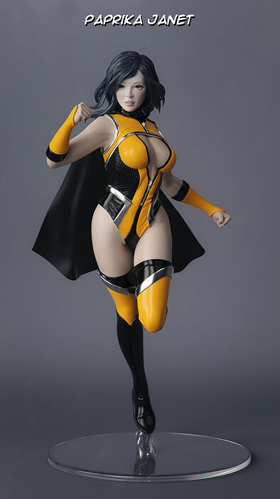 Female Superhero 3D STL Model — view 7