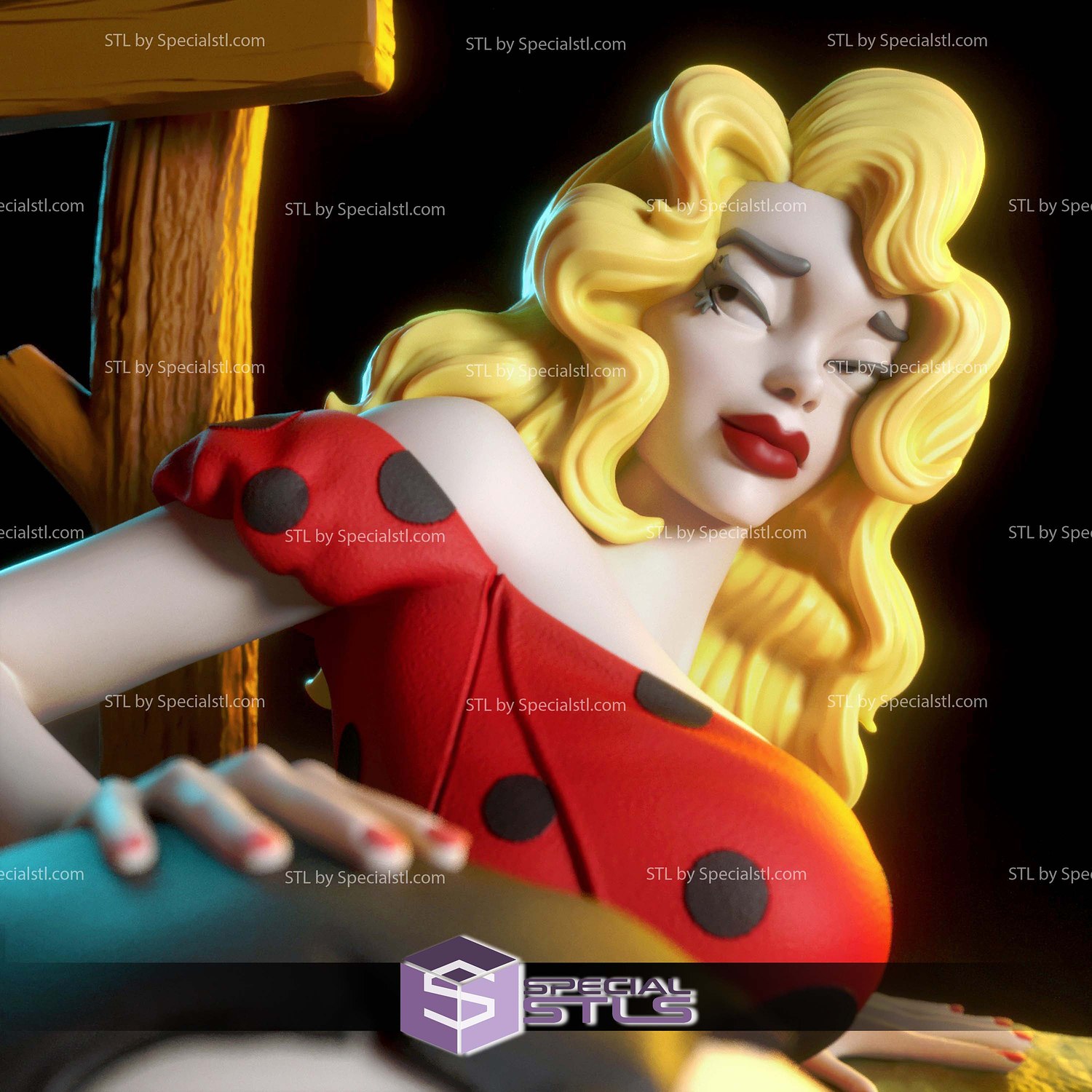 Daisy Mae Lil Abner STL Files 3D Model — view 6