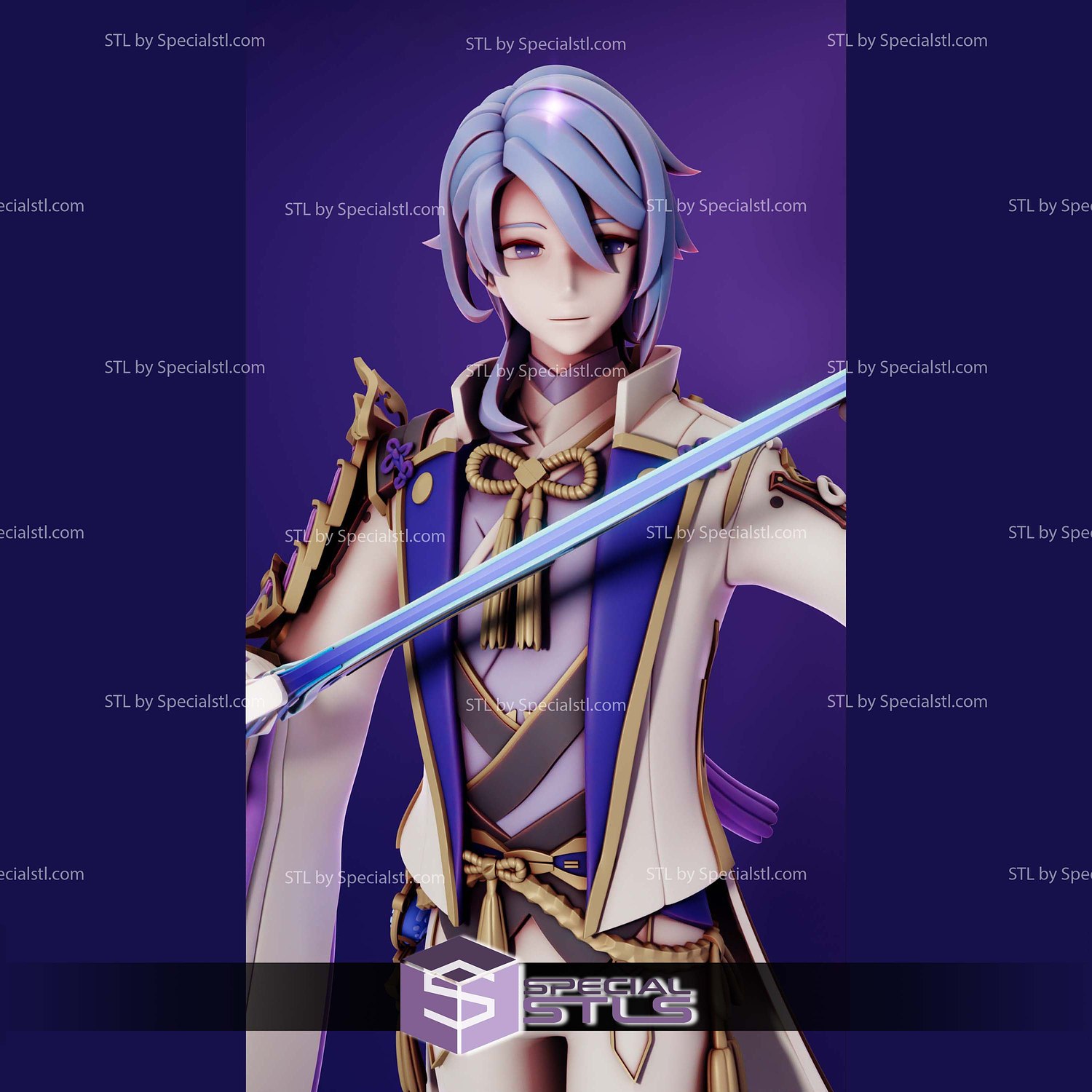 Kamisato Ayato V2 Digital STL Files 3D Model — view 5