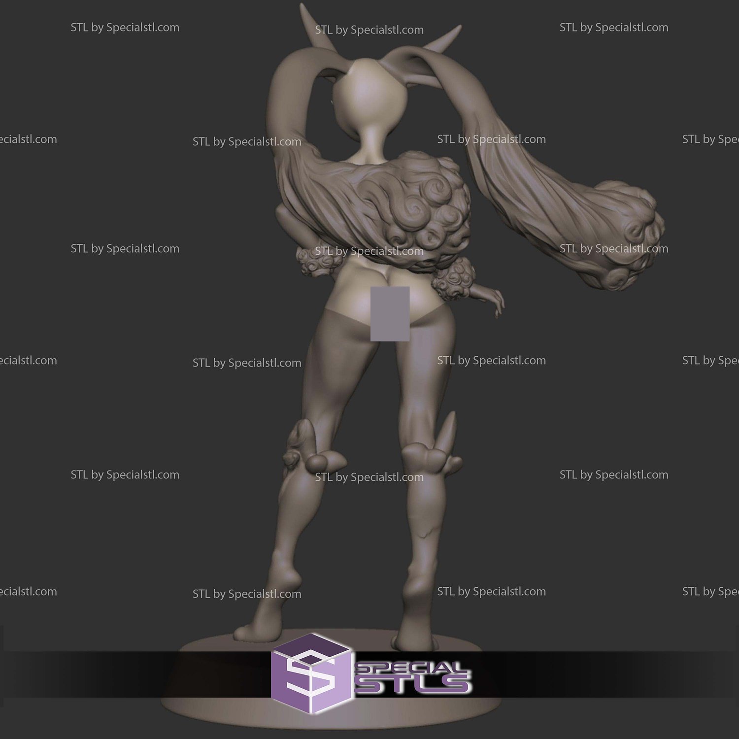 Lopunny Posing Alternative STL Files 3D Model — view 3