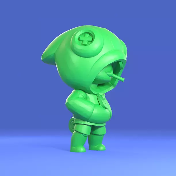 Leon Original - Brawl Stars 3D OBJ Model
