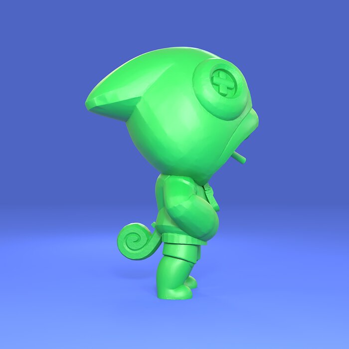 Leon Original - Brawl Stars 3D OBJ Model — view 4