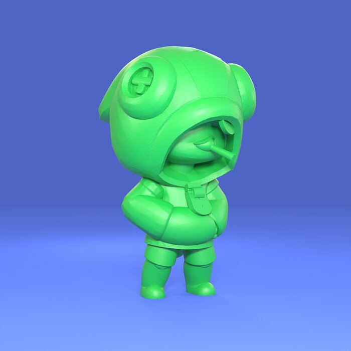 Leon Original - Brawl Stars 3D OBJ Model — view 5