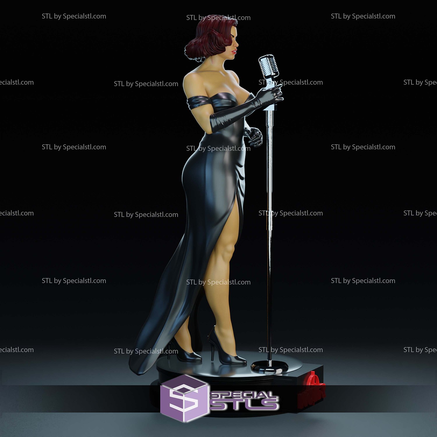 Noir Burlesque Comics STL Printer Files 3D Model — view 3