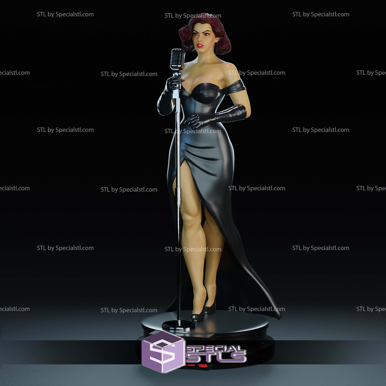 Noir Burlesque Comics STL Printer Files 3D Model — view 8