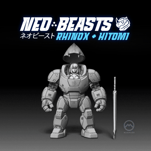 Neo Beast: Poseable Mech & Pilot Action Figure 3D STL Model — view 3