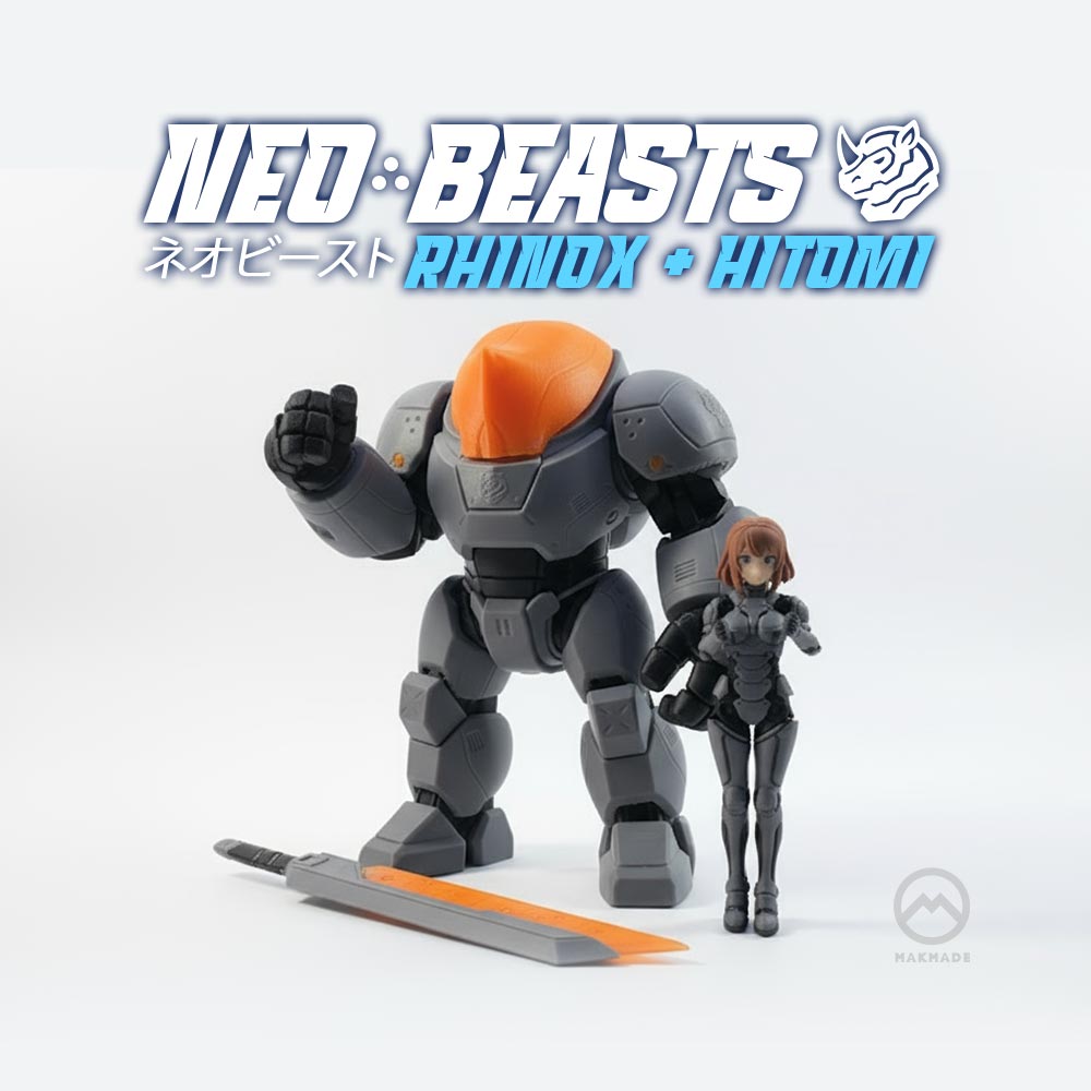 Neo Beast: Poseable Mech & Pilot Action Figure 3D STL Model — view 5