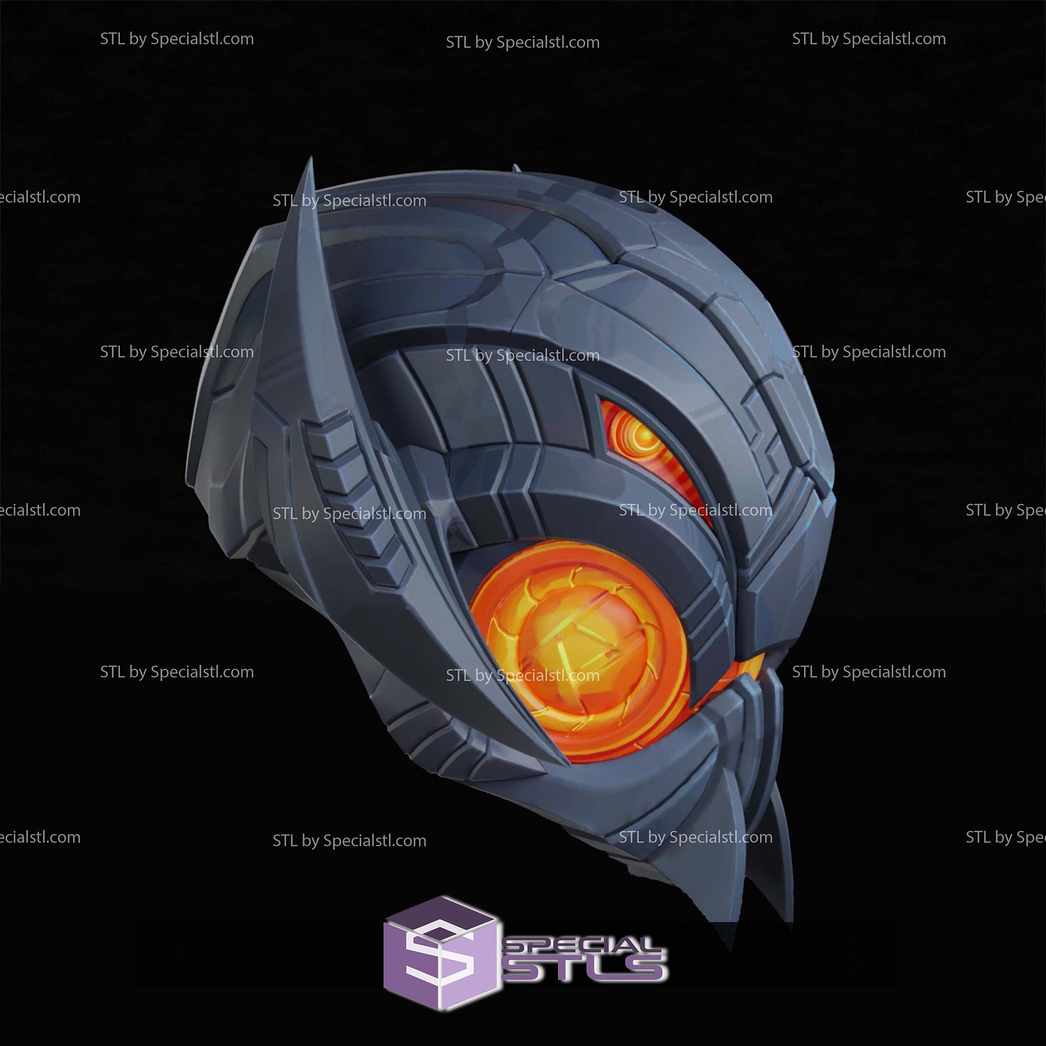 Cosplay STL Files Ultron Marvel Rivals Helmet 3D Model — view 3
