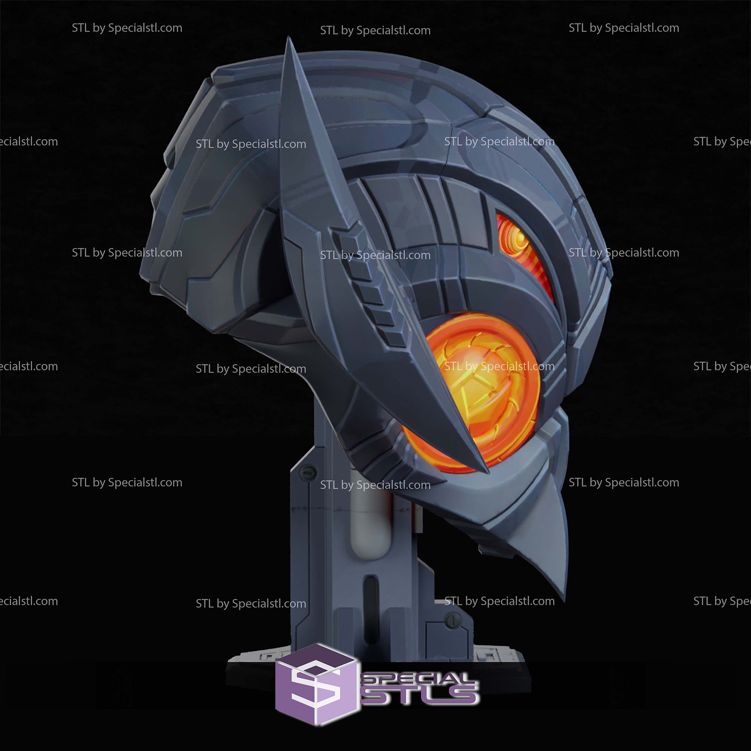 Cosplay STL Files Ultron Marvel Rivals Helmet 3D Model — view 6