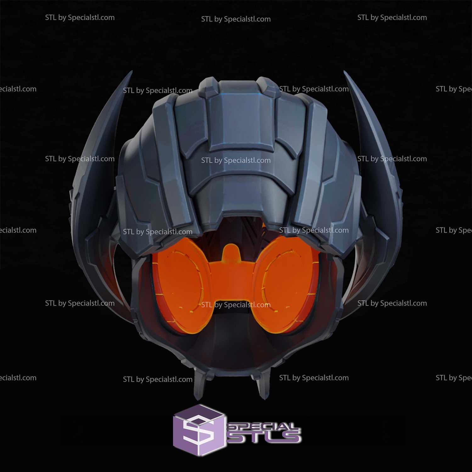 Cosplay STL Files Ultron Marvel Rivals Helmet 3D Model — view 7