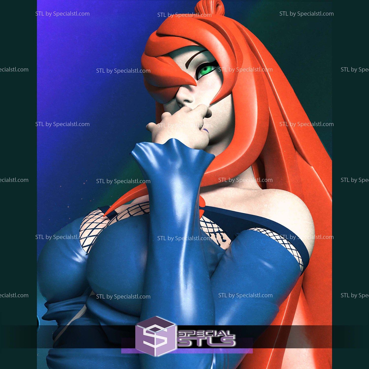 Mizukage Naruto Bust STL Files 3D Model — view 2