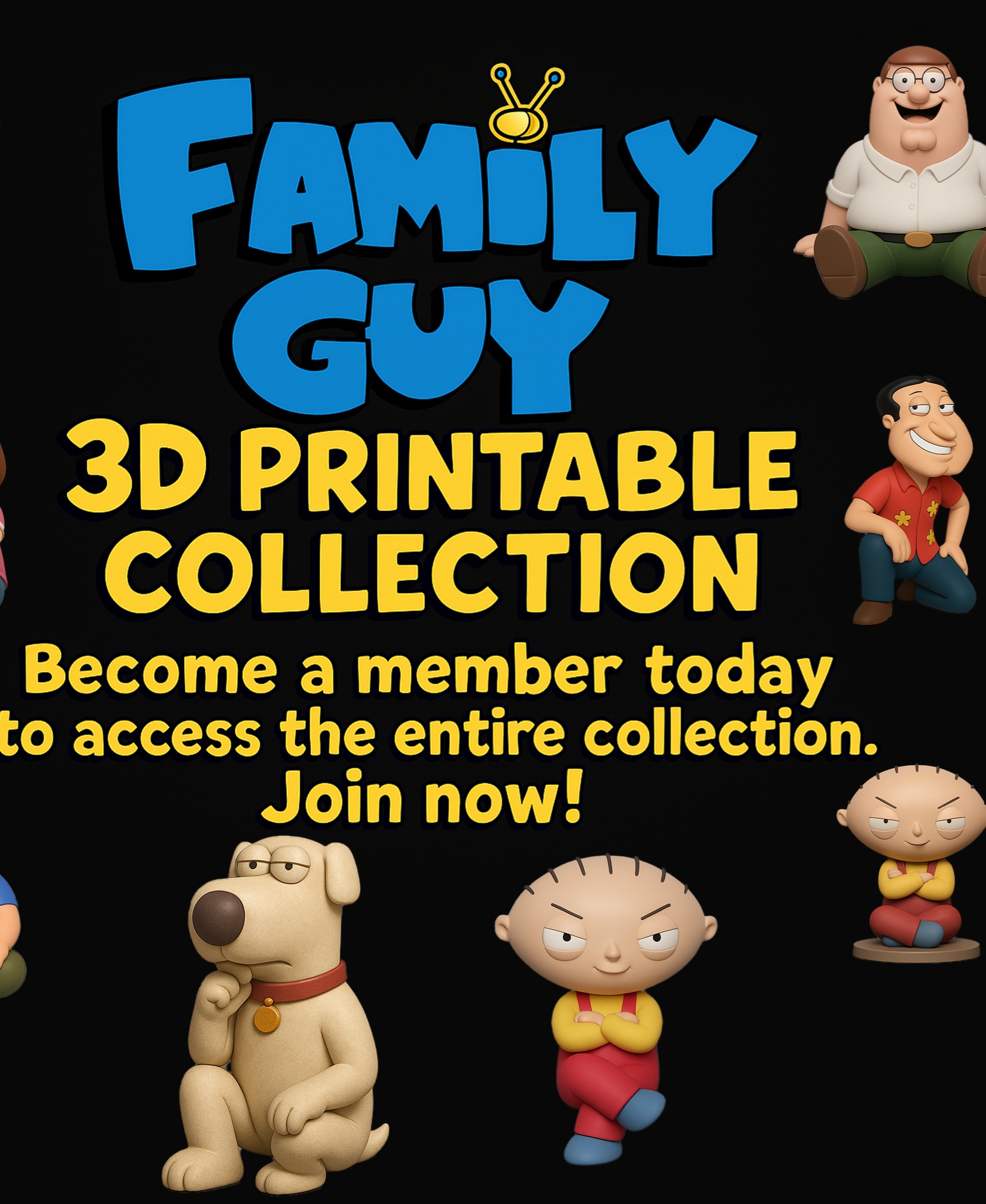 Brian Griffin 3D STL Model