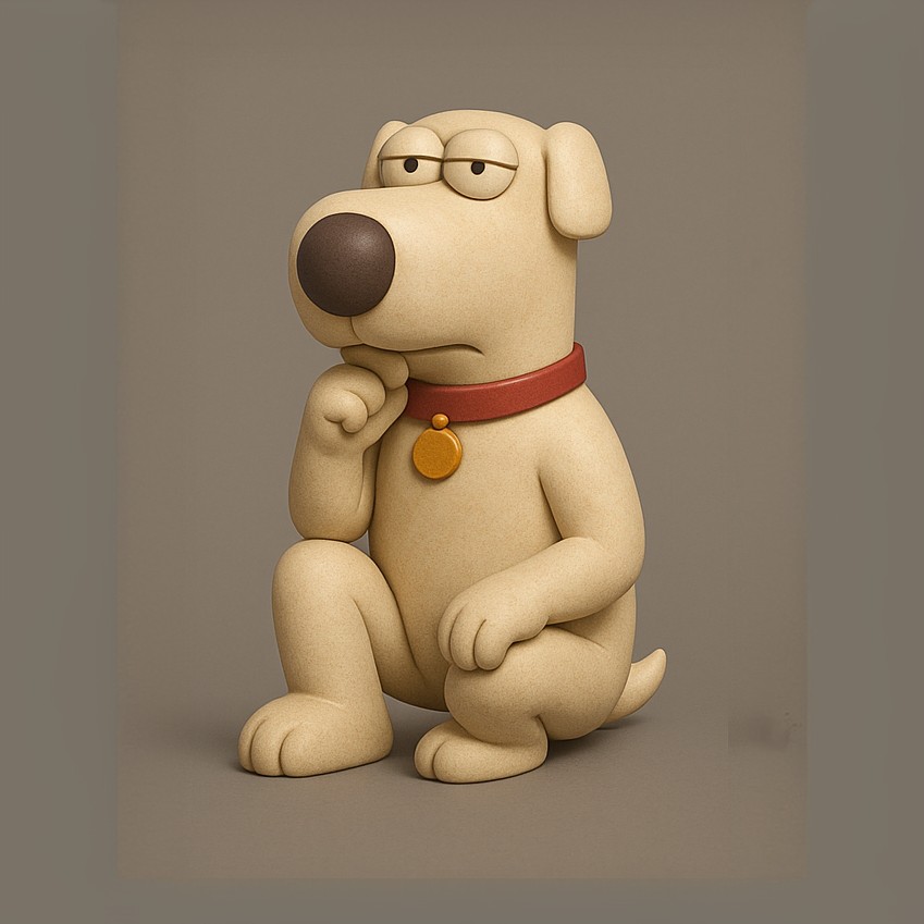 Brian Griffin 3D STL Model — view 2