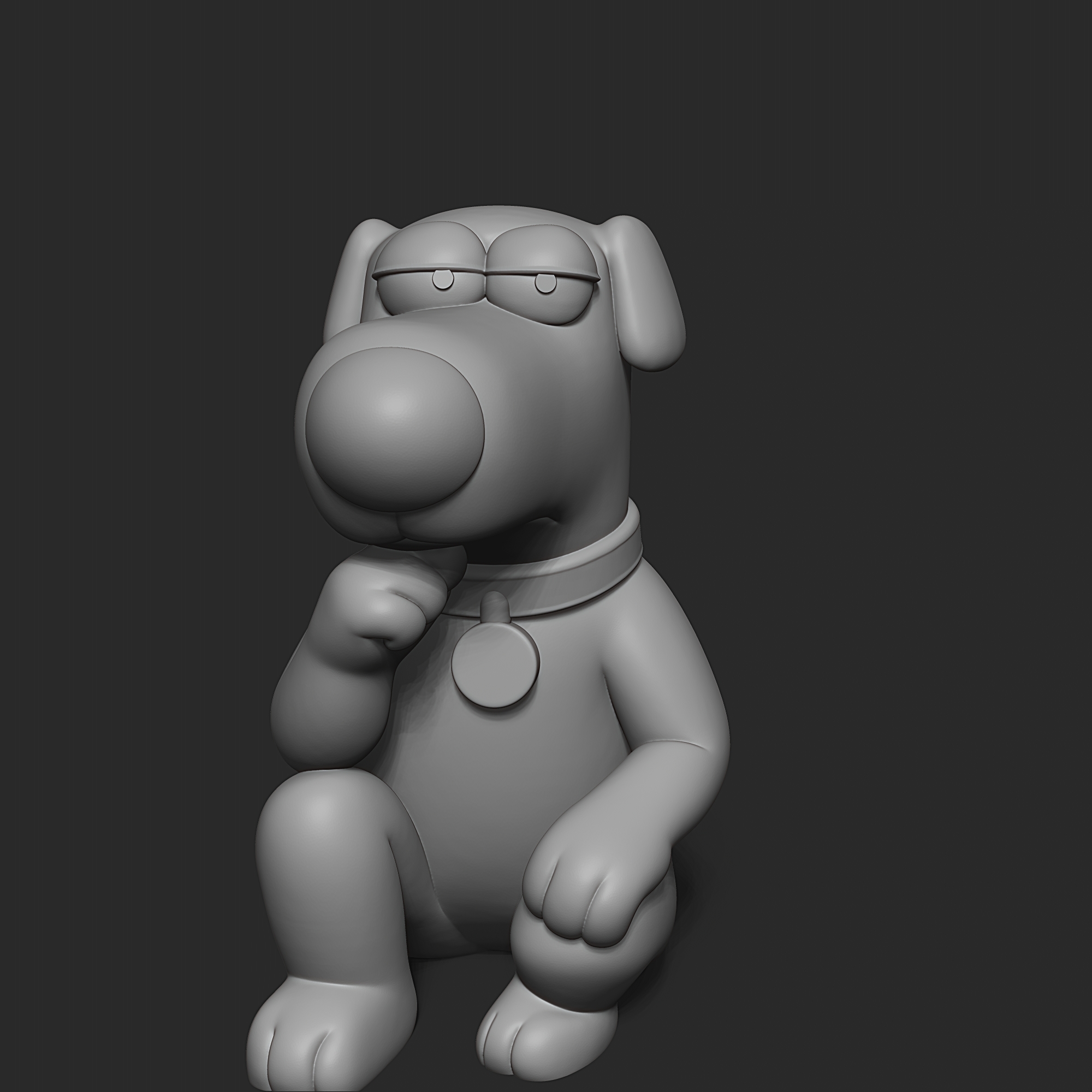 Brian Griffin 3D STL Model — view 4
