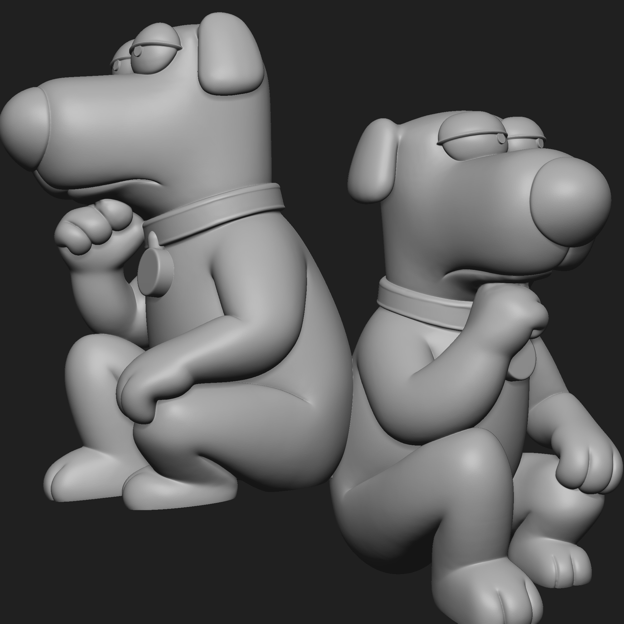 Brian Griffin 3D STL Model — view 5