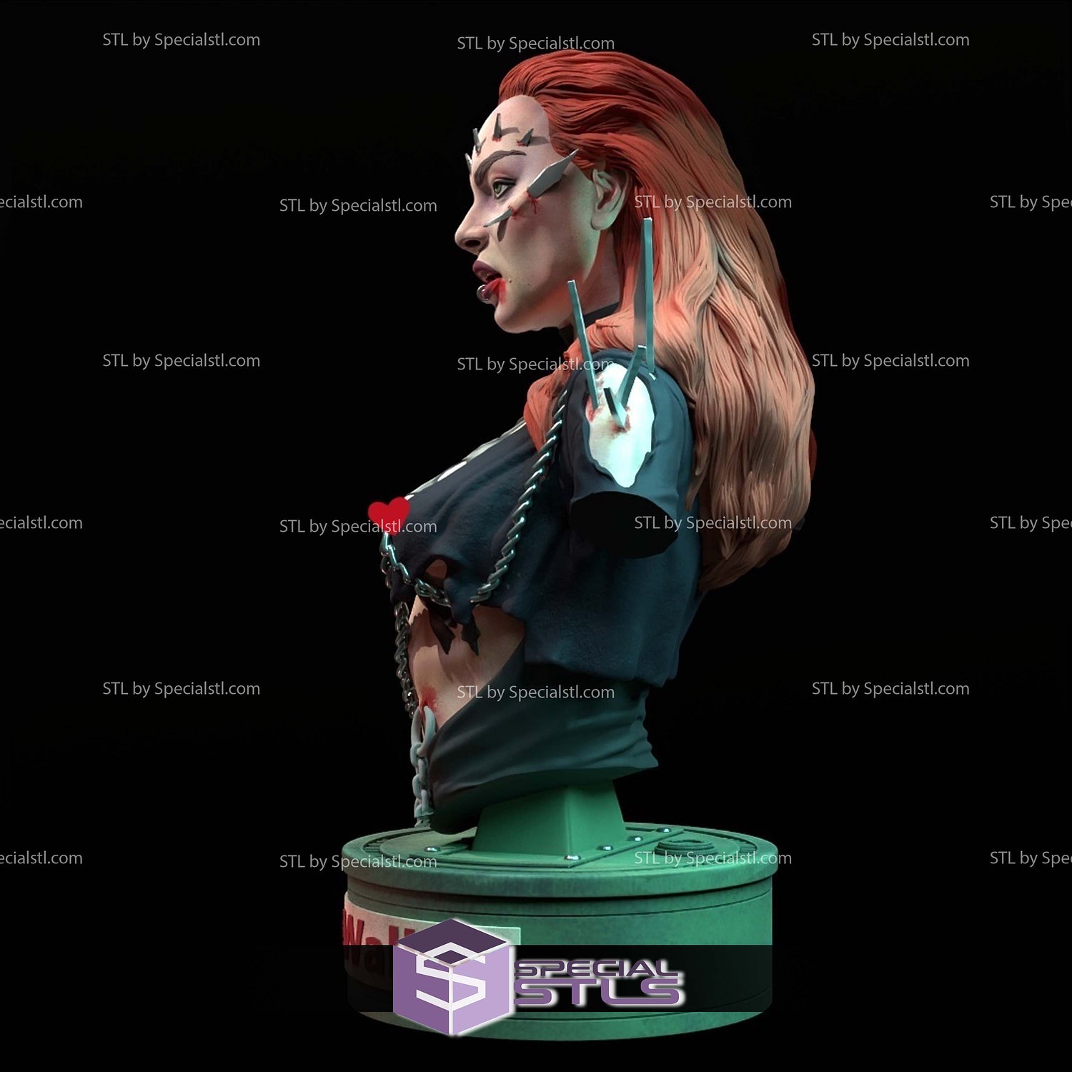 Julie Walker Bust STL Files 3D Model — view 3