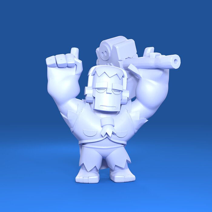 Frank Original - Brawl Stars 3D OBJ Model — view 5