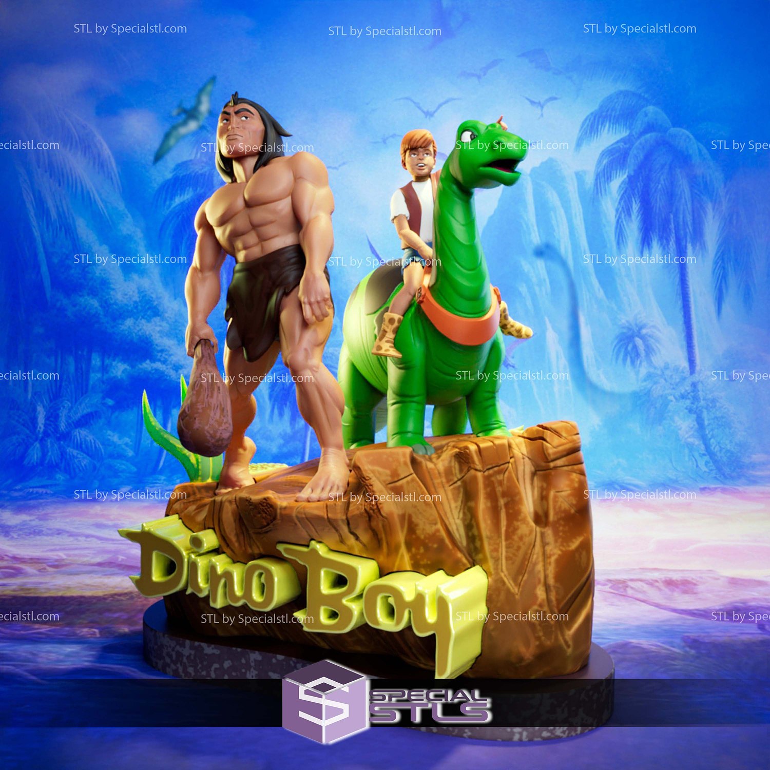 Dino Boy 1966 3D Printer Files STL Model — view 2
