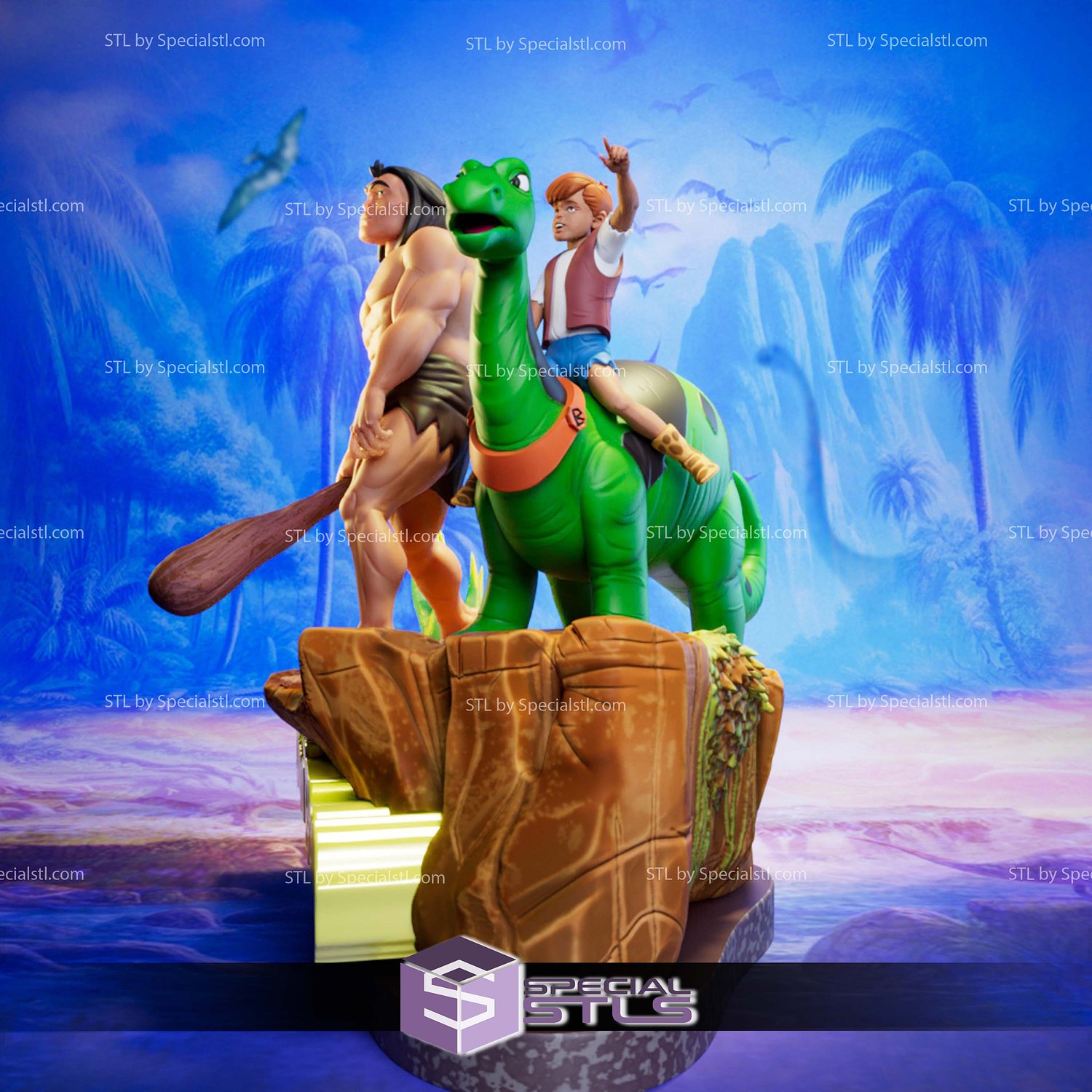 Dino Boy 1966 3D Printer Files STL Model — view 3