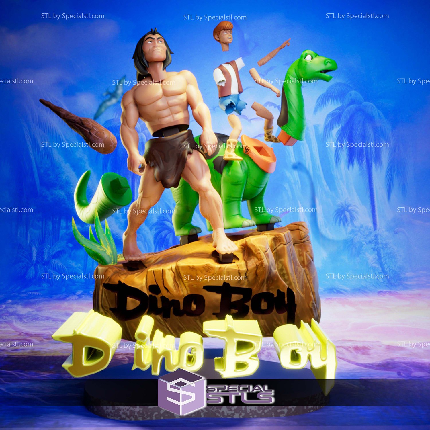 Dino Boy 1966 3D Printer Files STL Model — view 5