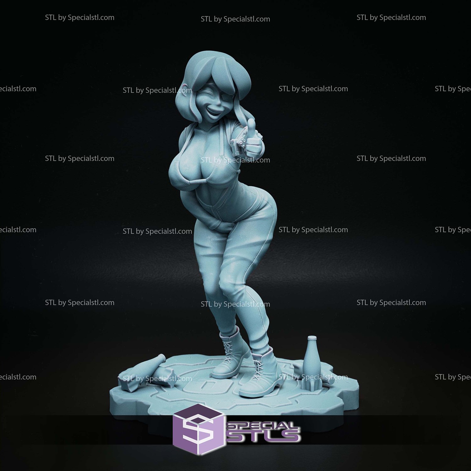 Pin Up Girl Collection Vault Girl Vault 69 STL Files 3D Model — view 2