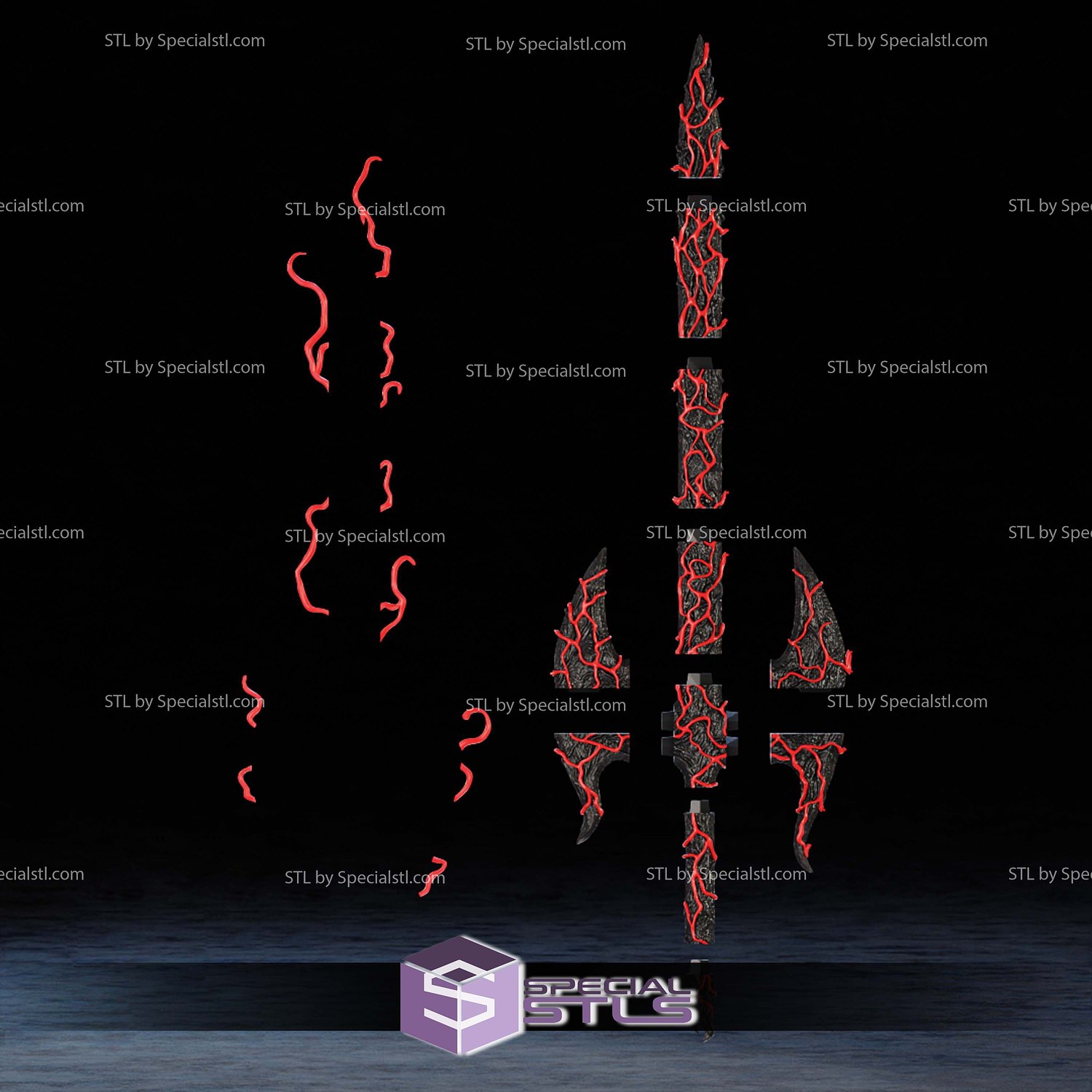 Cosplay STL Files Knull Sword 3D Model — view 6