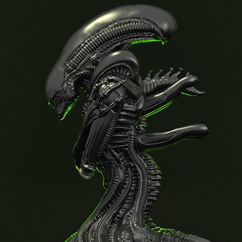 Alien Xenomorph Bust 3D Printer Files | Assembly STL Model