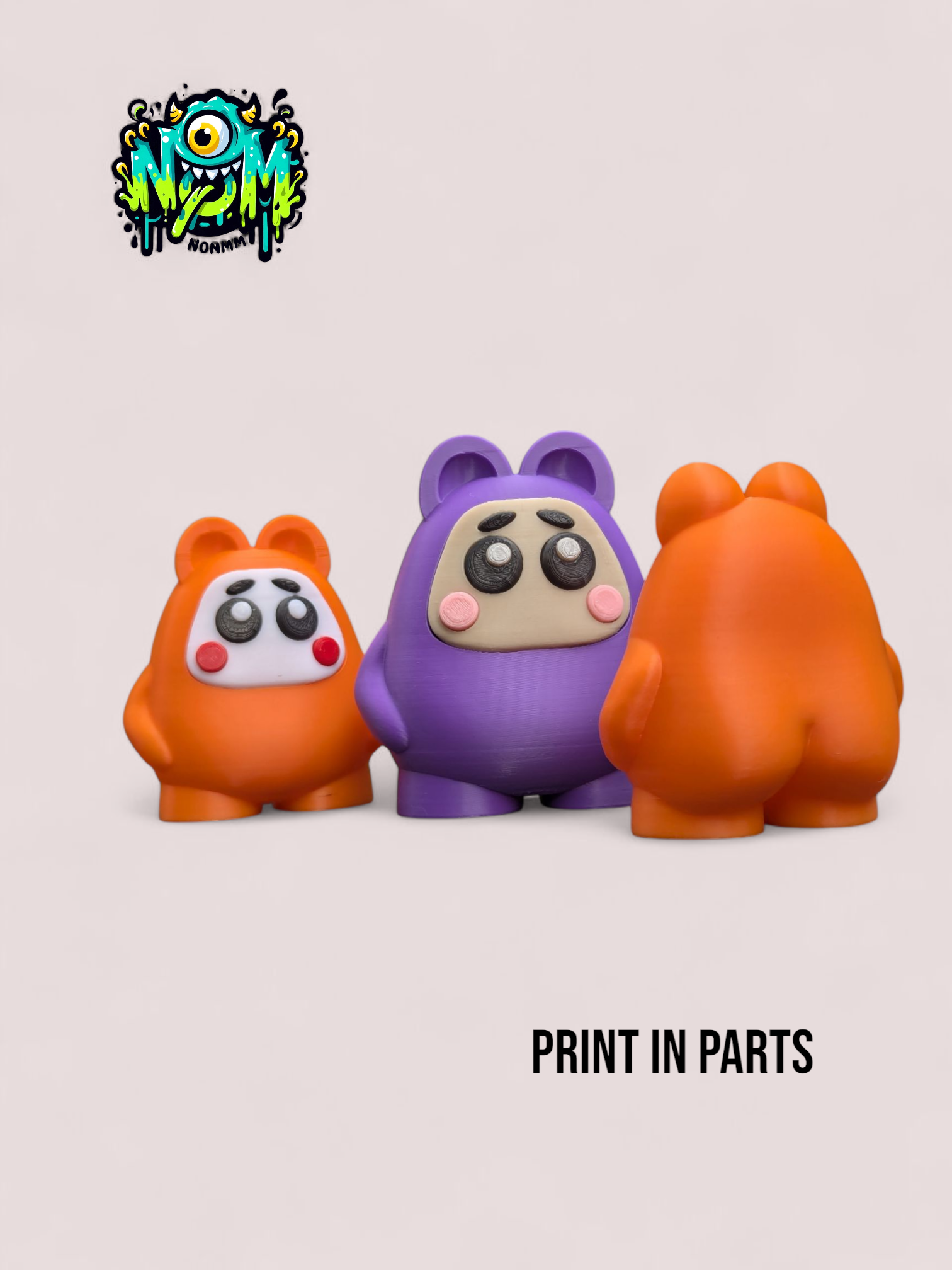 CutieyBuns print in parts 3D STL Model