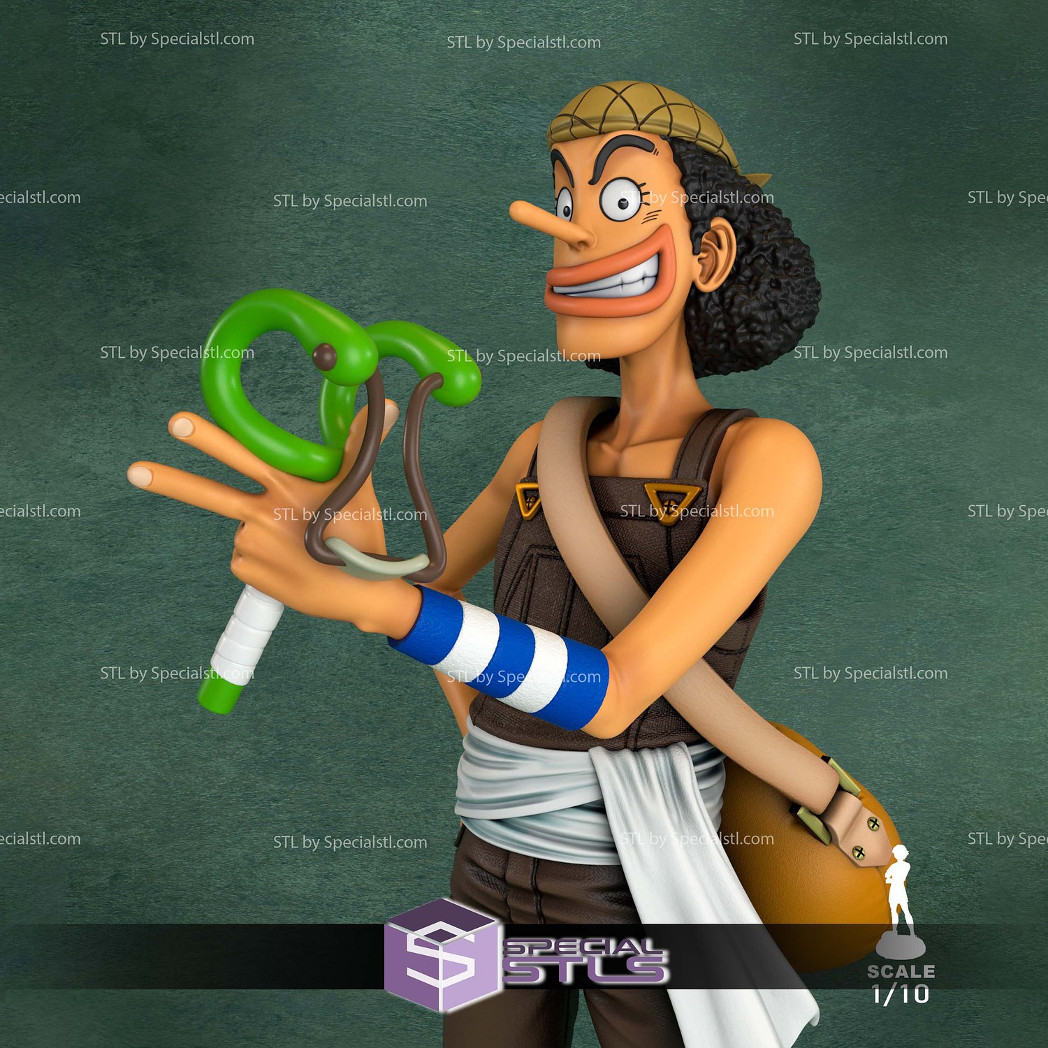 Usopp One Piece 1-10 3D Printer Files STL Model — view 3