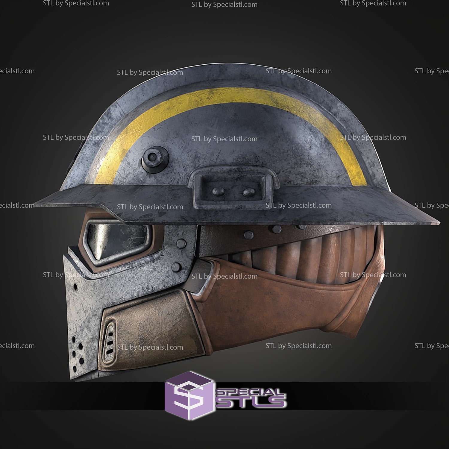 Cosplay STL Files Hell Divers 2 Sapper Helmet 3D Model — view 2