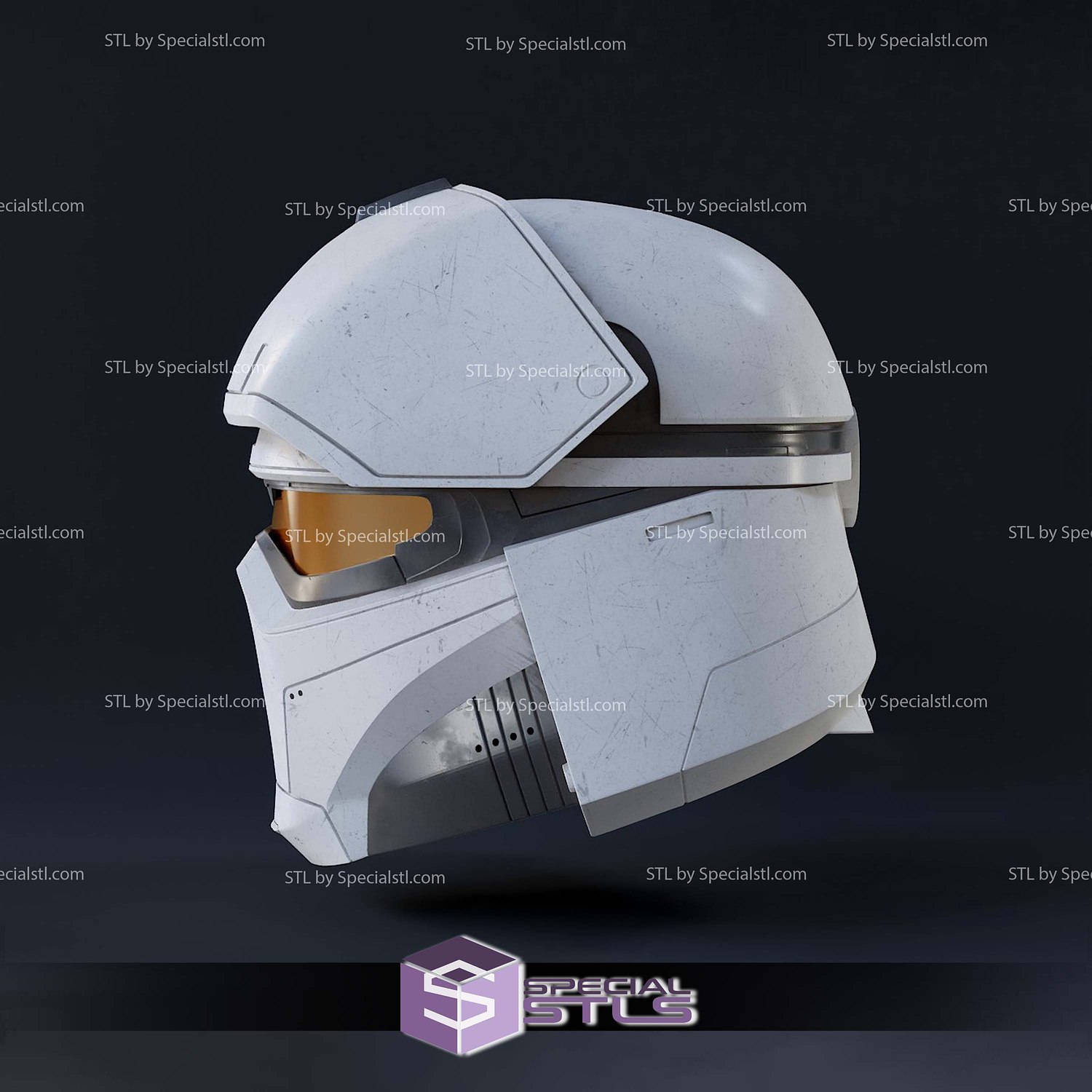 Cosplay STL Files Snowtrooper Spartan Helmet 3D Model — view 3