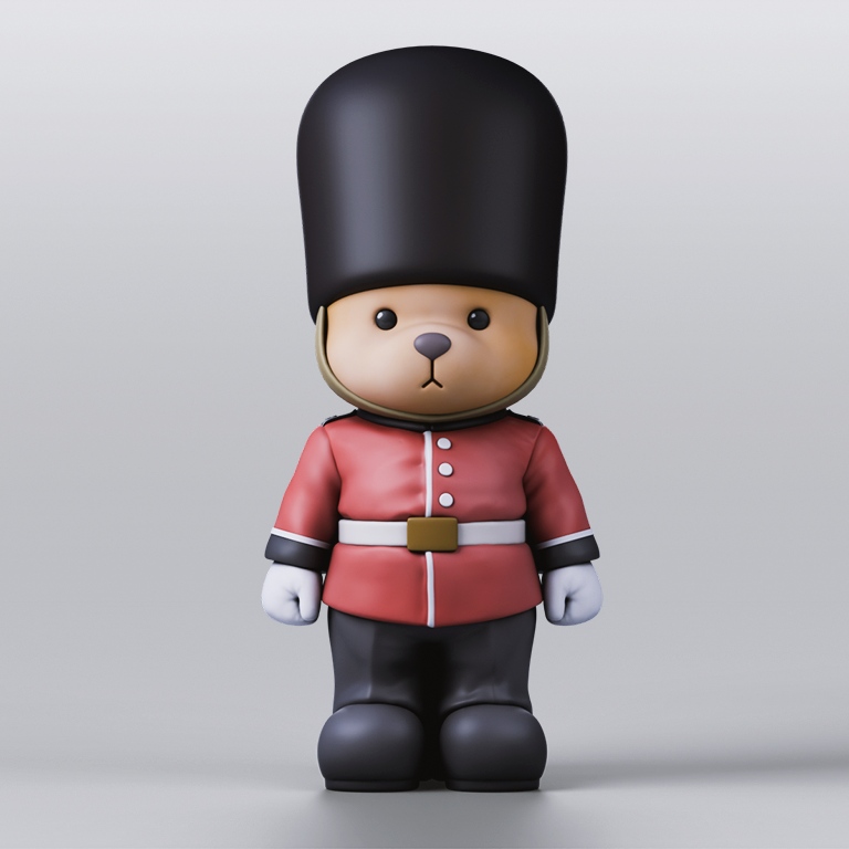 Teddy Bear British Royal Guard 3D STL Model
