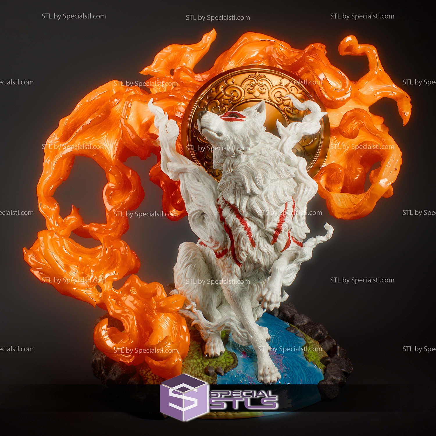 Amaterasu Okami 184mm 3D Printer Files STL Model — view 2