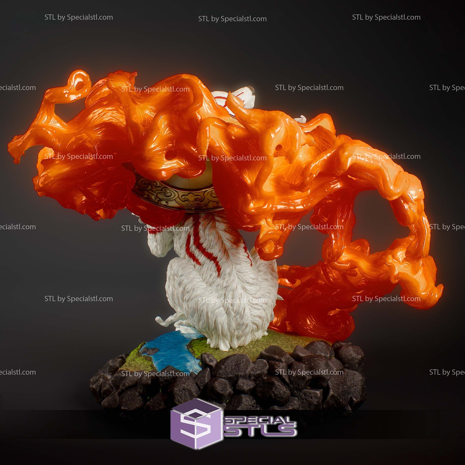 Amaterasu Okami 184mm 3D Printer Files STL Model — view 5