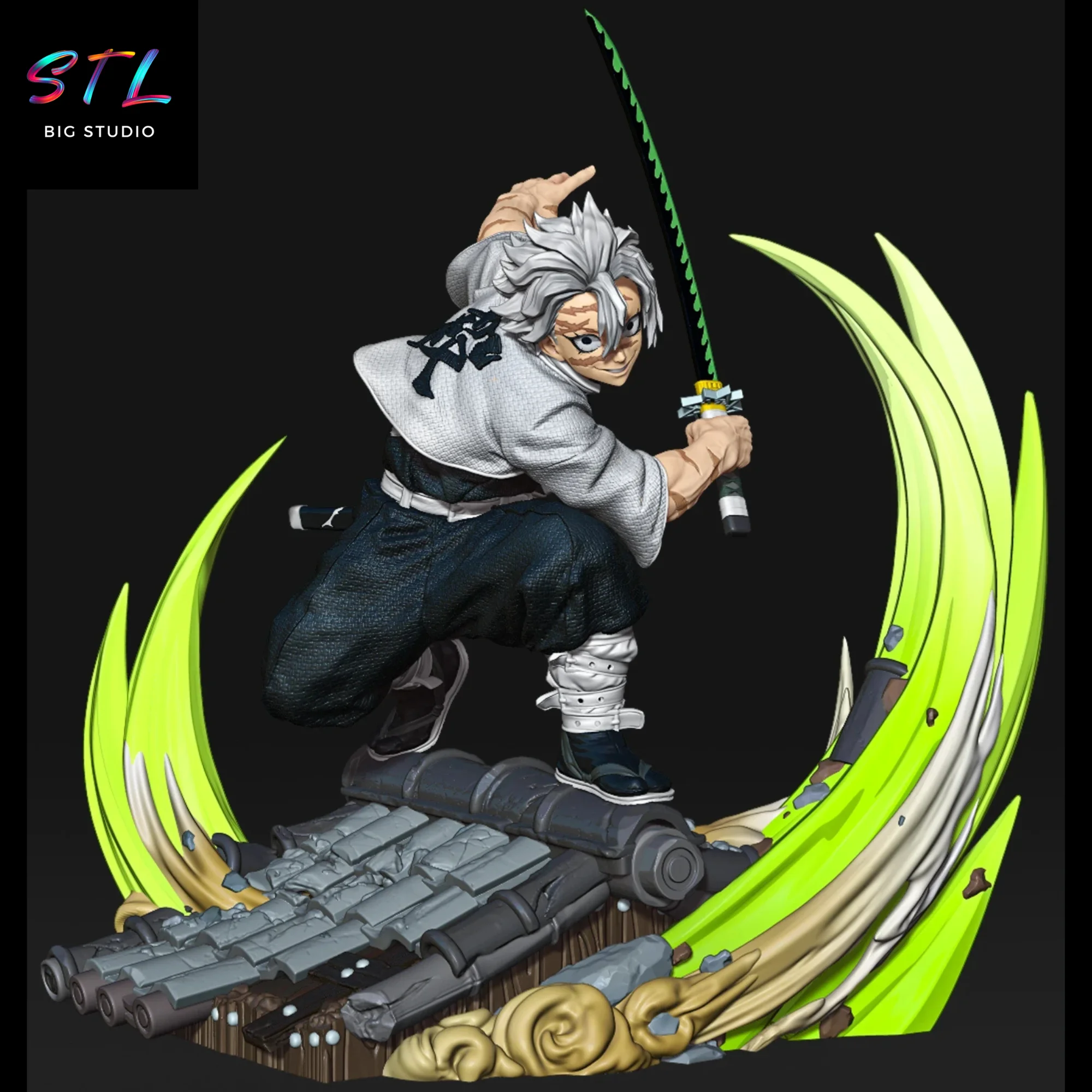 Sanemi Shinazugawa STL | Demon Slayer | 3D Printable Figure Model