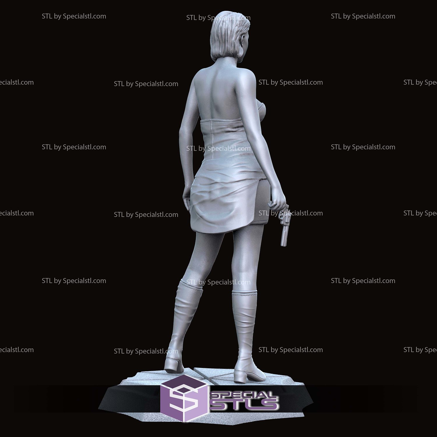 Jill Valentine Standalone 3D Printer Files STL Model — view 2