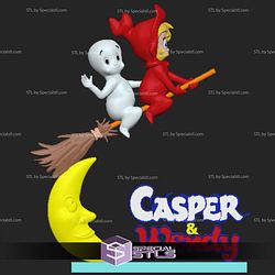 Casper and Wendy Sculptures 3D Printing STL Model