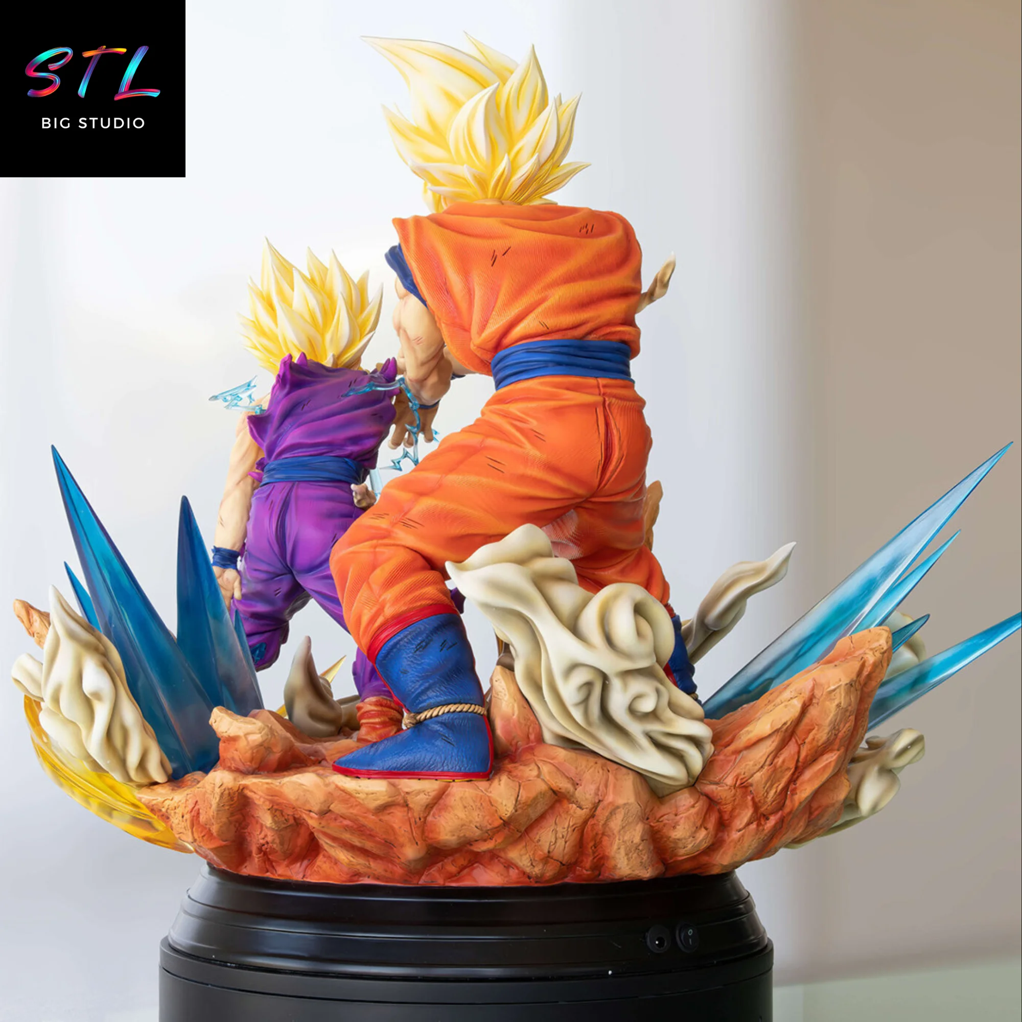 Goku & Gohan Kamehameha STL Diorama | 3D Printable Figure | Dragon Ball Z Model — view 4