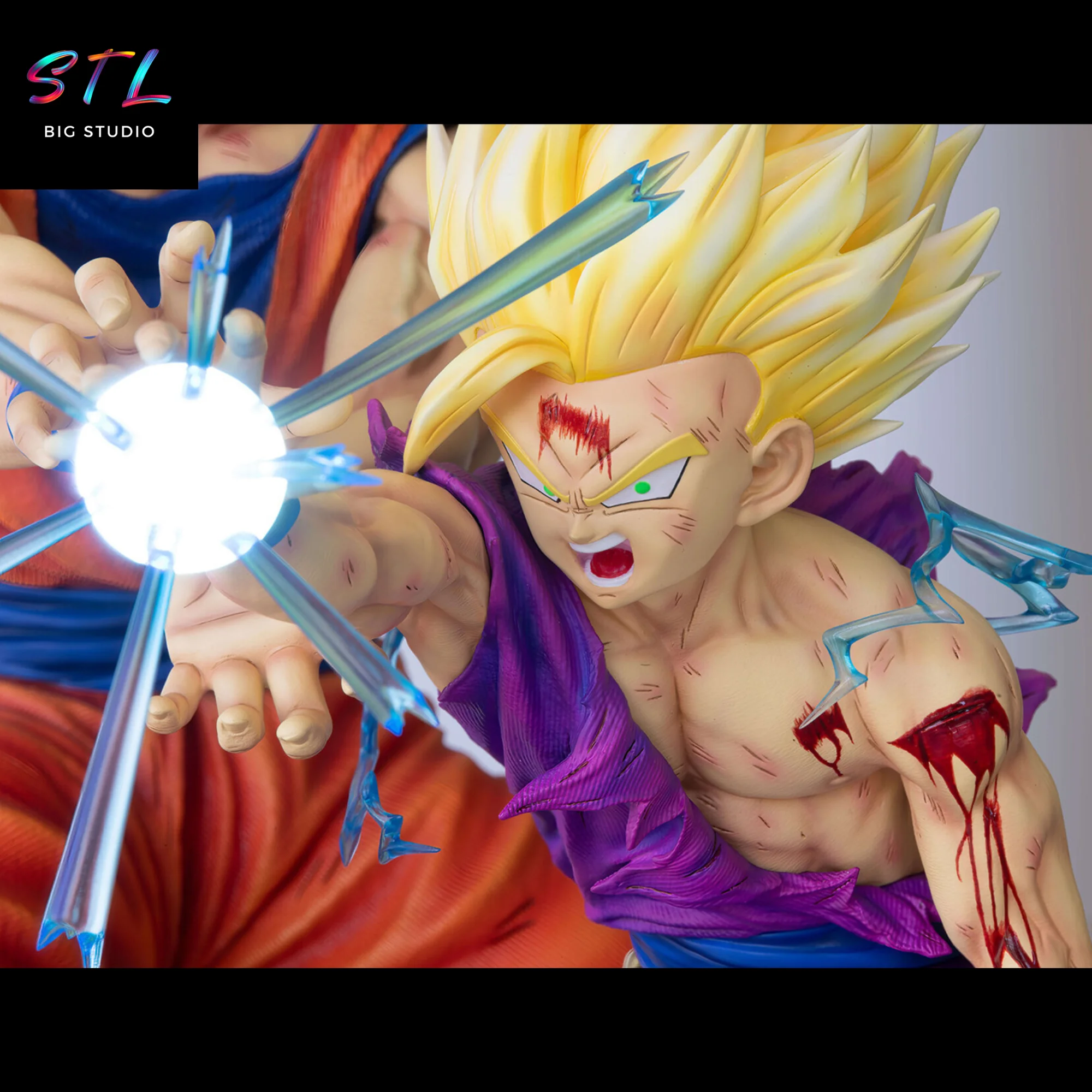 Goku & Gohan Kamehameha STL Diorama | 3D Printable Figure | Dragon Ball Z Model — view 6