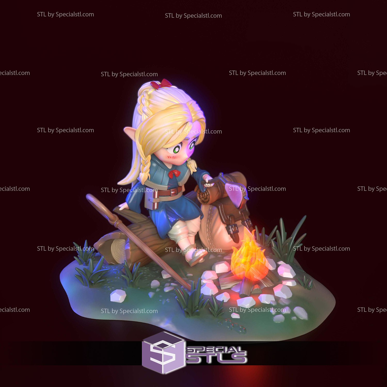 Marcille Donato Chibi Delicious in Dungeon 3D Printer Files STL Model — view 2