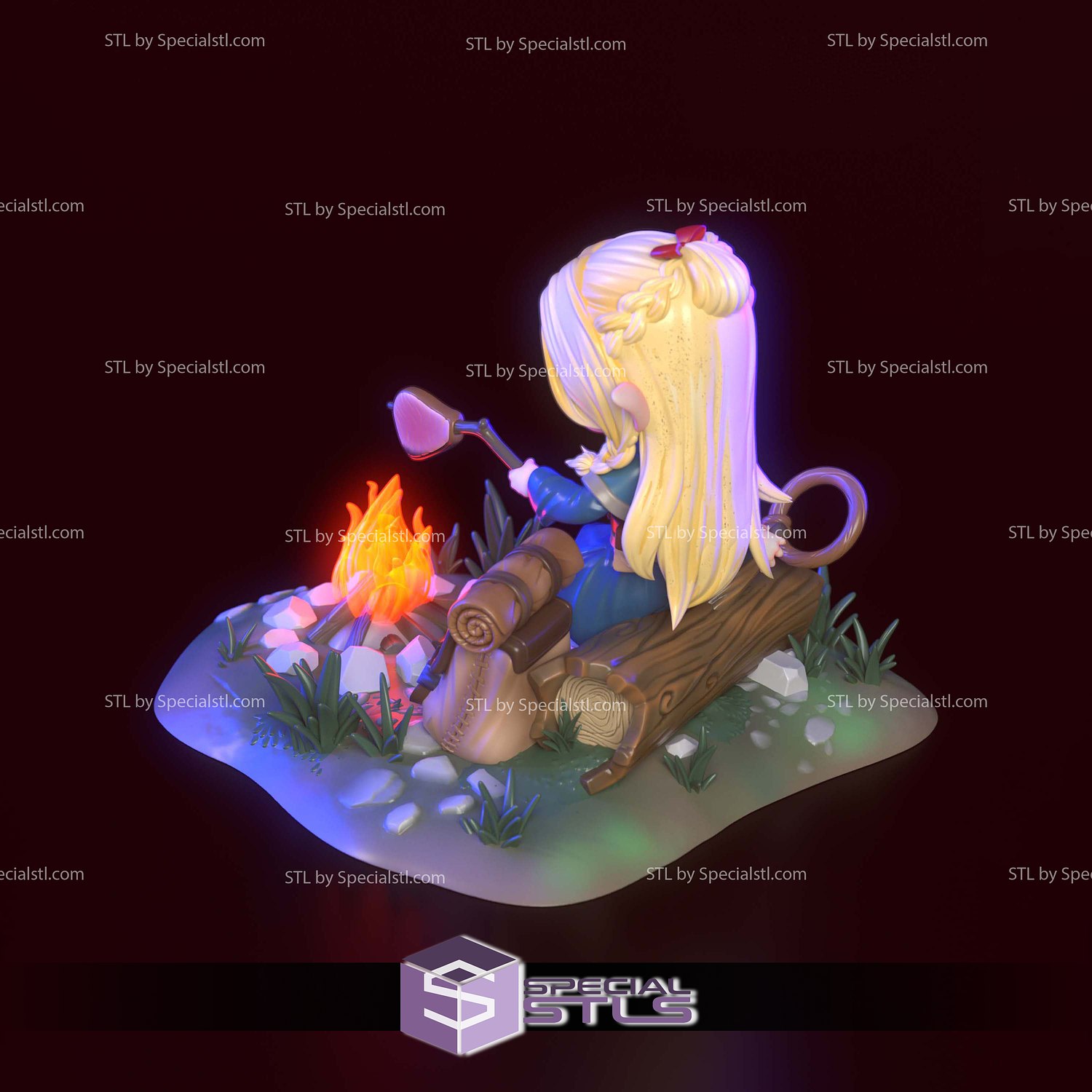 Marcille Donato Chibi Delicious in Dungeon 3D Printer Files STL Model — view 4