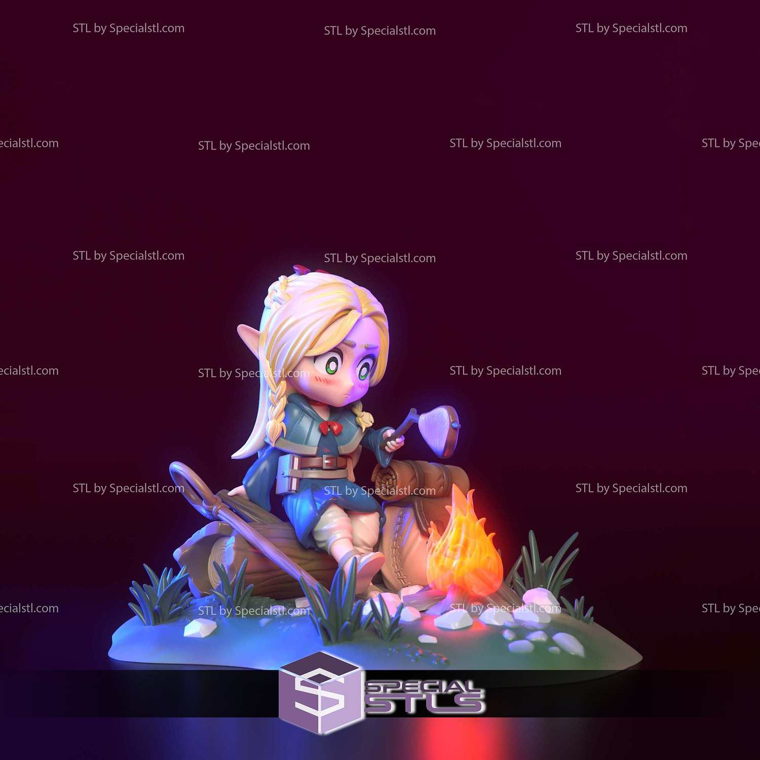 Marcille Donato Chibi Delicious in Dungeon 3D Printer Files STL Model — view 5