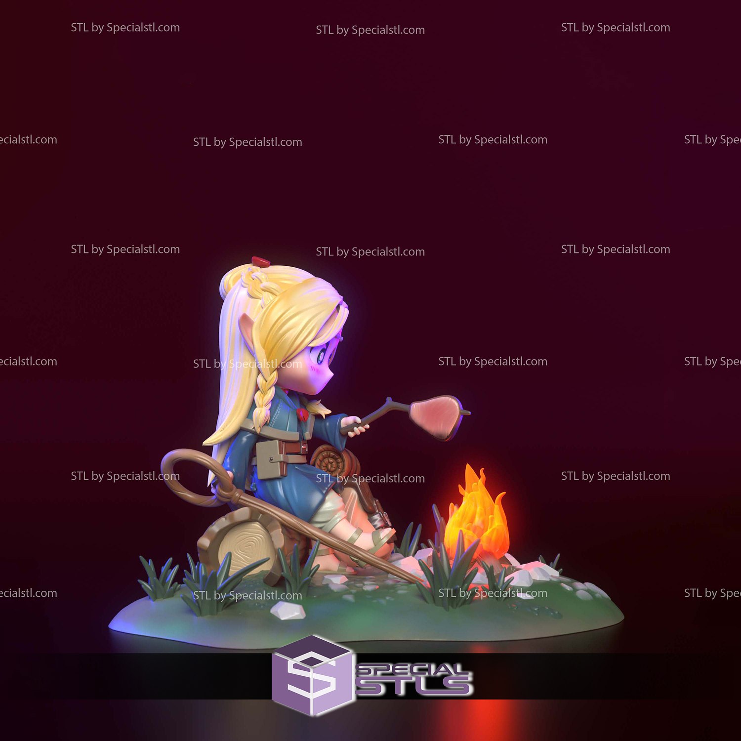 Marcille Donato Chibi Delicious in Dungeon 3D Printer Files STL Model — view 6