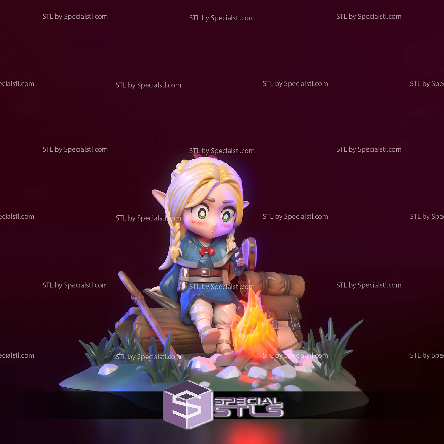 Marcille Donato Chibi Delicious in Dungeon 3D Printer Files STL Model — view 8
