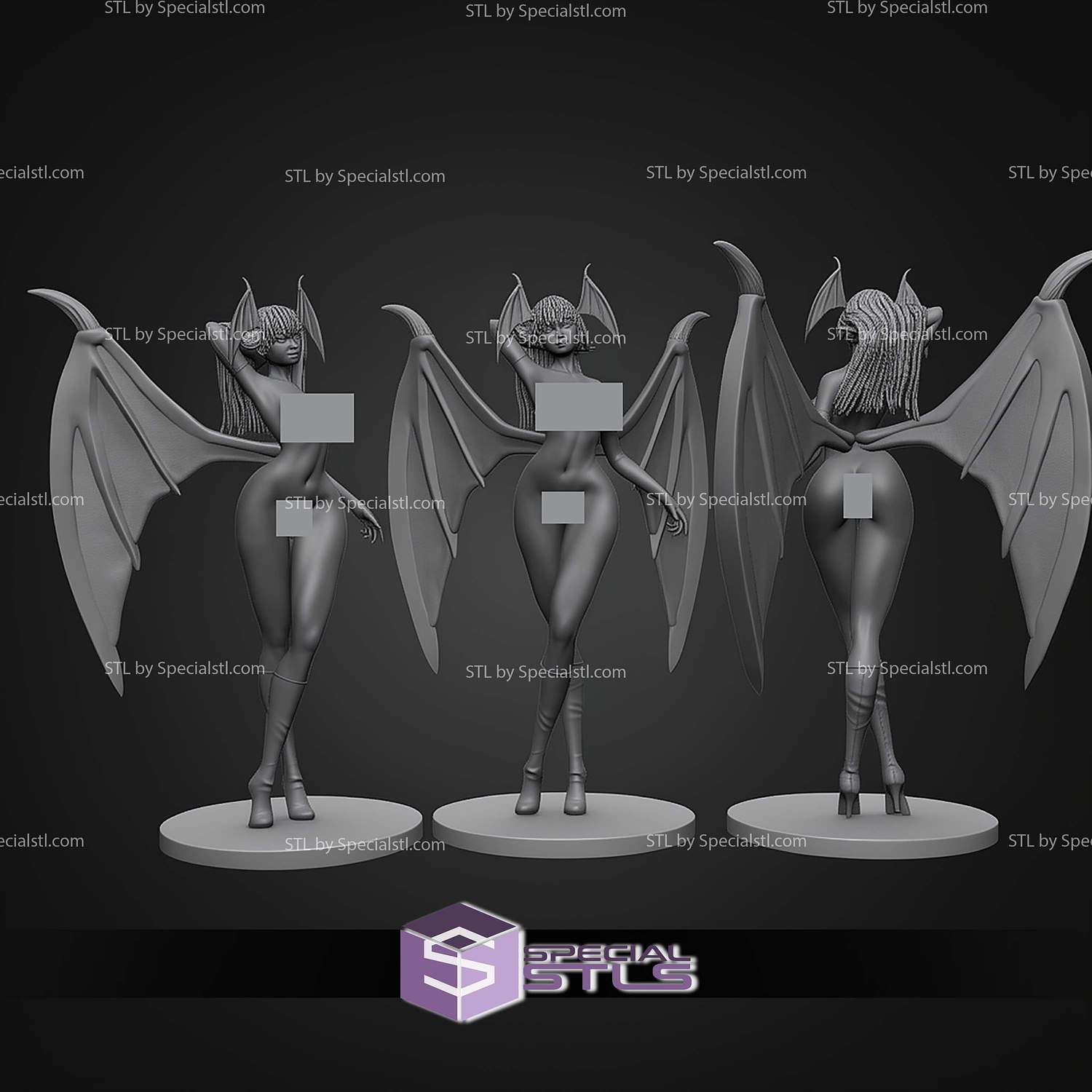 Morrigan Aensland Signature Alternative STL Files 3D Model — view 7
