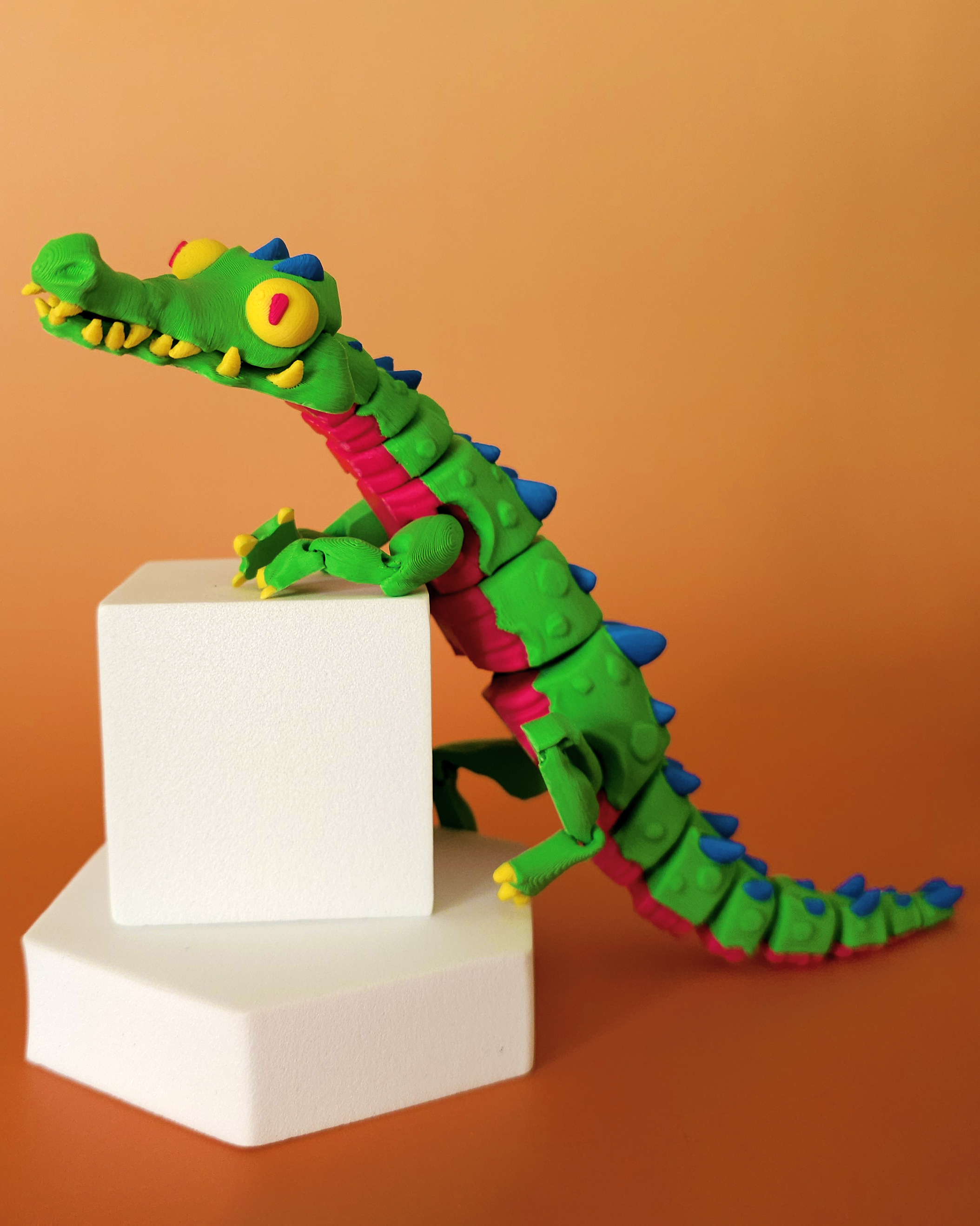 Twisty Crocodile 3D STL Model